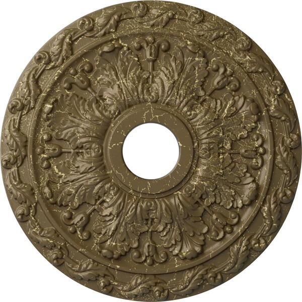 Ekena Millwork Spring Leaf Medallion (Canopies up to 5 5/8"), 19 7/8"OD x 3 5/8"ID x 1 1/4"P, Mississippi Mud CM19SPMMC - main